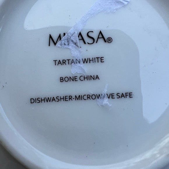 Mikasa Tartan White Bone China Fruit Desert Dish NWT - Picture 7 of 8